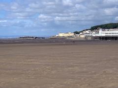 Looking back north up the vast beach at Weston-super-Mare